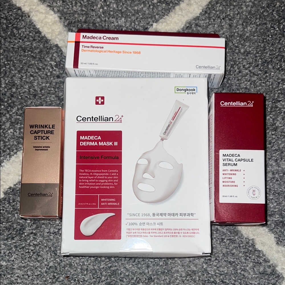 Centellian24 Madeca Skincare Set — White Madeca Derma Mask III & Essentials